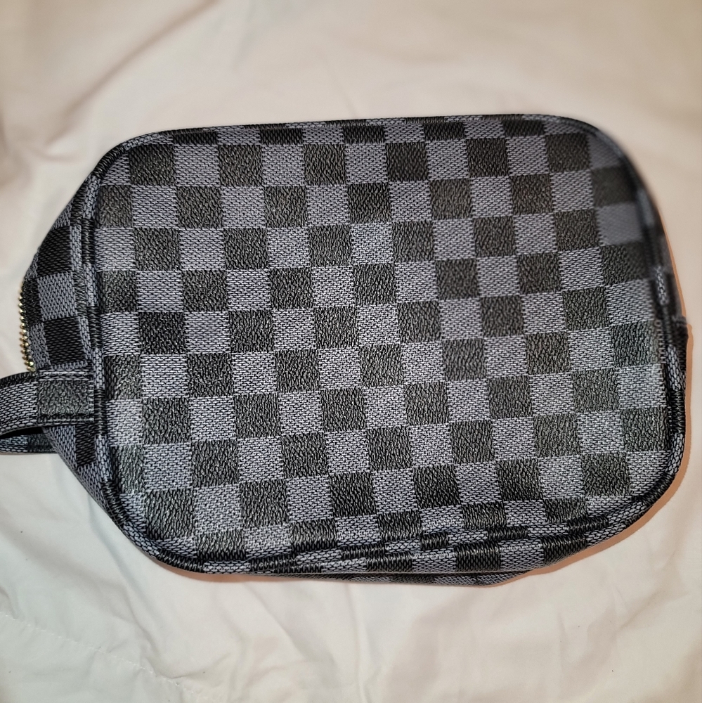 Black checkered makeup kit